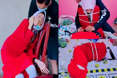 Ukhti ABG SMP Jilbab Diikat BDSM Liar